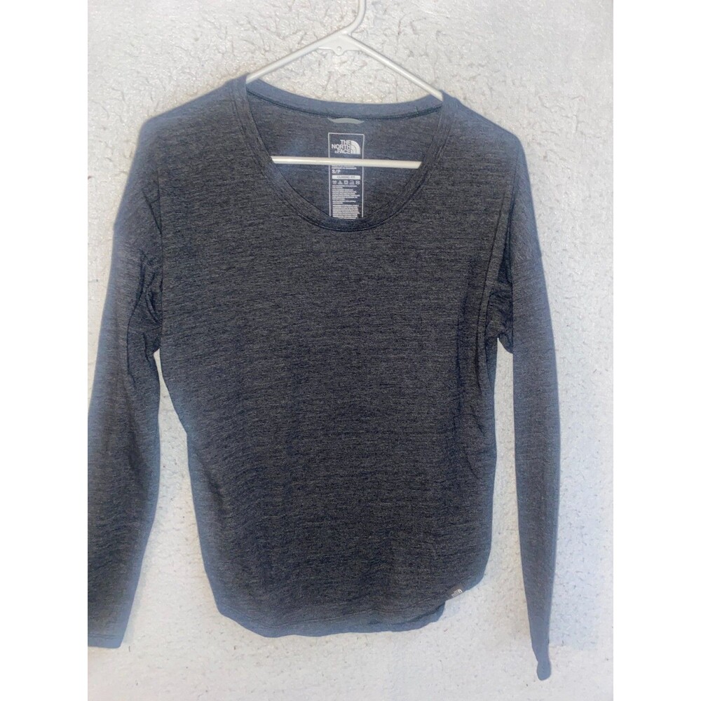 The North Face Womens Small Grey Classic Fit Gray Long Sleeve T-Shirt